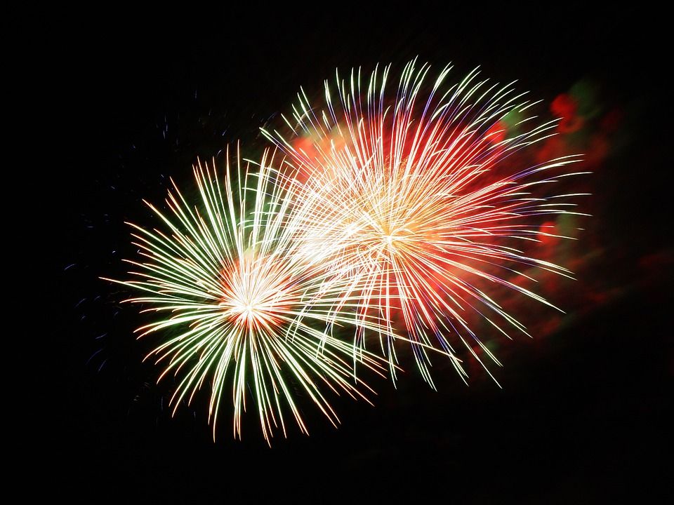 , 烟火, 新的一年, 节日, 显示, 烟火表演, 天空, 夜晚, 晚上