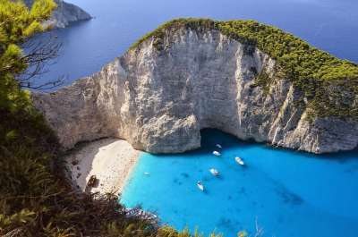 Zakynthos 海滩 岛 湾 泻湖 海 希腊 海洋
