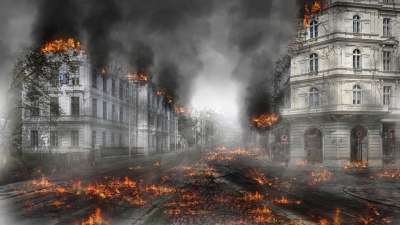 世界末日 破坏 天启 灾难 战争 火 核 危险 抽烟 爆炸
