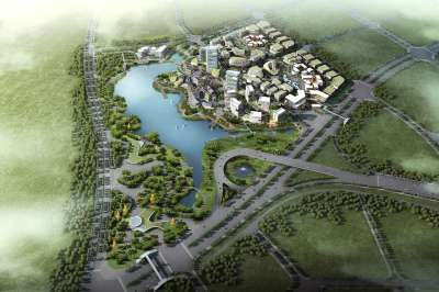 生态 创意 科技园 3D 可视化 地图 城市模型 原型 科技园