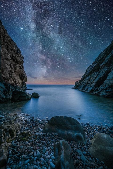 瑞典 海滩 银河 星星 海景 自然 夜晚 海 夜空 星空