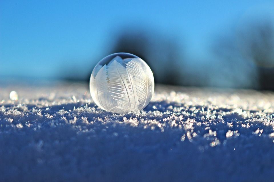 肥皂泡, 气泡, 雪, 冬天, 冻结, 冷冻气泡, 冰镇, 特写, 寒冷的, 雪