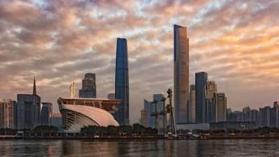广州 珠江 Cbd 天空 日出 旅游 建筑 天际线 高楼 广州