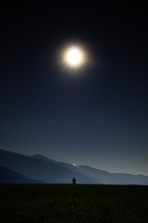 夜晚 星星 月亮 人的 宇宙 星空 大车 星座 夜晚 夜晚