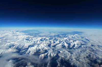 比利牛斯 山 雪 景观 蓝色的 鸟瞰图 雪山 高山 高度 山脉