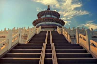 天堂的寺庙 北京 楼梯 寺庙 地标 历史的 中国 亚洲 老庙