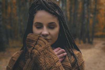萨满 女孩 哥特 巫婆 幻想 神秘 美丽的 棕色 冷静的 模型