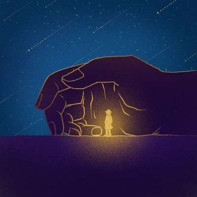 手 女孩 光 超现实的 卡通片 绘画 想象力 幻想 创造力