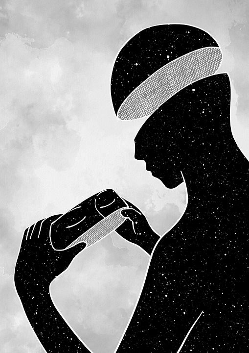 想象力 童话故事 创造力 插画师 绘画 黑和白 孤独 安静 眼睛