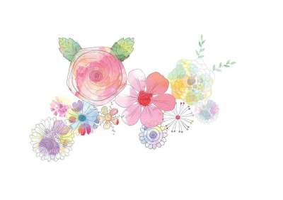 花 抽象 绘画 花的 装饰 设计 画画 装饰性的 叶子 春天