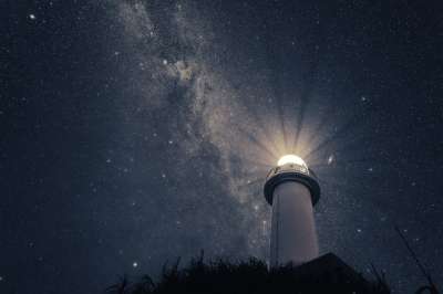 灯塔 星空 宇宙 银河系 石垣岛 日本 灯塔 星空 星空 星空