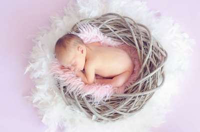婴儿 女孩 新生 新生婴儿 肖像 睡着了 睡着的婴儿 女婴