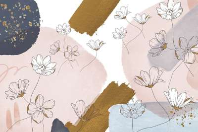 花 枝杈 花冠 花圈 花束 快乐的 标签 抽象 现代的 形状
