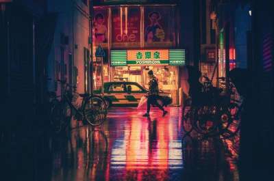 日本 街道 夜晚 大阪 亚洲 胡同 地标 旅行 城市 氖