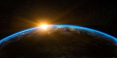 地球 空间 阳光 太阳光线 日出 耀斑 世界 行星 外太空