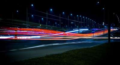 结构 模糊 桥 晚上 夜晚 高速公路 光 长期接触 路 街道