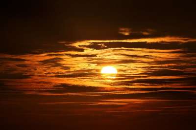 日落 天空 云 橙色的天空 夕阳 日出 黄昏 暮 成色 云景