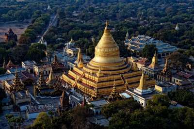 Shwezigon塔 寺庙 缅甸 Shwezigon Paya 宝塔