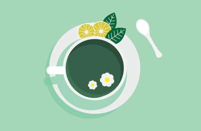 绿色 薄荷 茶 绿茶 杯子 茶碗 喝 饮料 数字艺术 数字图稿