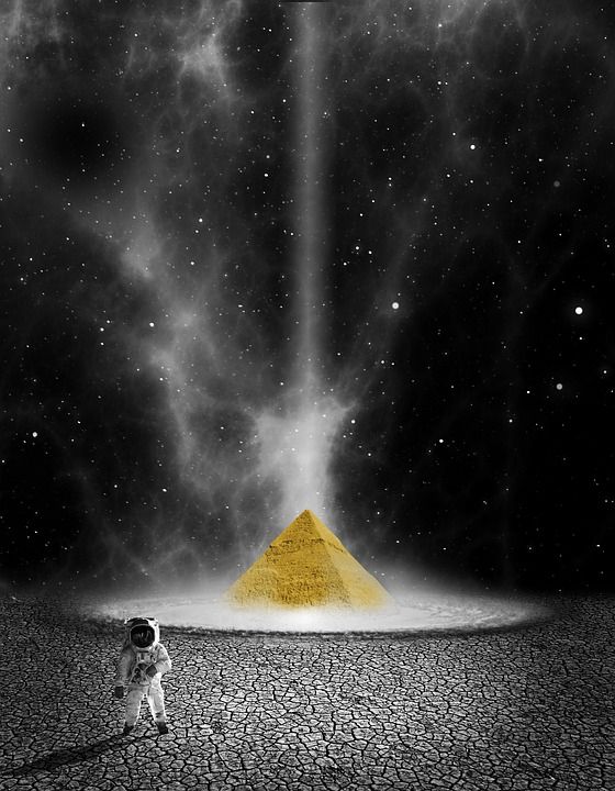 行星 宇航员 空间 金字塔 宇宙 航天 夜空 研究 星星 星空
