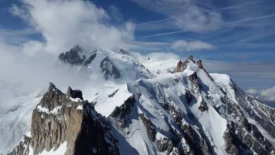 山 首脑 南针尖 夏蒙尼 山高 高山 雪 高的 景观 法国