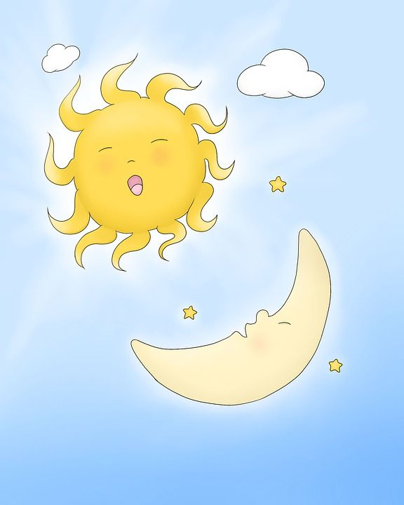 可爱的 有趣的 笑声 太阳 月亮 半月 新月 搞笑太阳 阳光明媚