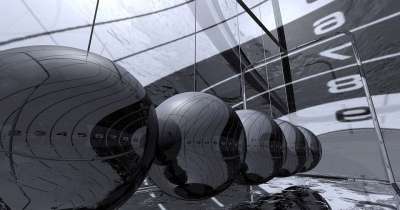 高科技 金属 铬合金 球 形象的 模型 3D 技术 游戏