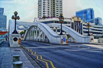 新加坡 城市 城市的 建筑物 桥 路 高速公路 街道 结构