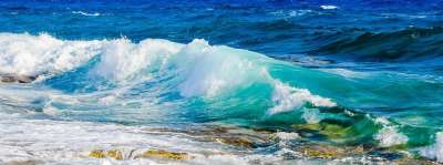 蓝色 海浪 砸 泡沫 喷 海 自然 风 力量 溅 压碎