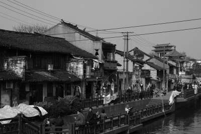 黑白 古建筑 人文 水乡