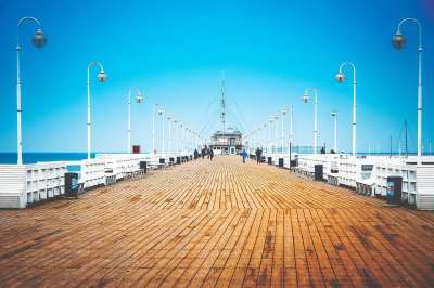 木板路 码头 海 海岸 海洋 蓝色的 假期 松弛 旅游 支撑