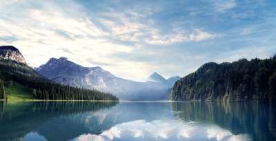 山 湖 水 森林 景观 前夕 云 天堂 山 山 山 山