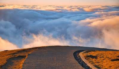 景观 天空 云 山 路 小路 日落 法国 欧洲