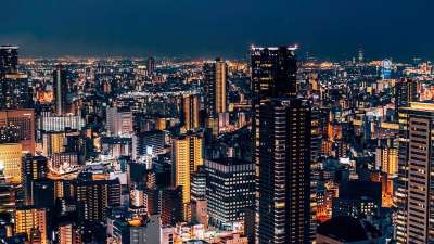 大阪 梅田 天际线 建筑物 城市景观 摩天大楼 城市的灯光