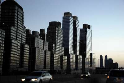 纽约 摩天大楼 城市景观 结构 办公大楼 城市的 市中心 天际线