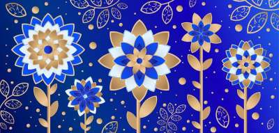花朵 横幅 明信片 背景 设计 框架 坡度 颜色 插图 模式
