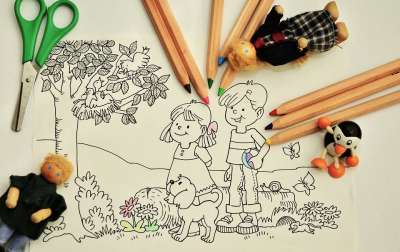 作画 手工 幼儿园 铅笔 彩页 儿童绘画 彩色的铅笔 画画 颜色