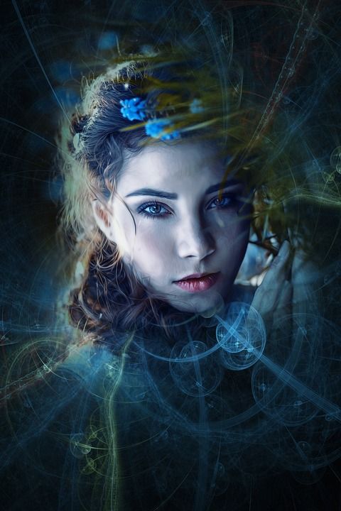 幻想 肖像 幻想肖像 科幻 未来派 黑暗的 哥特 脸 女士