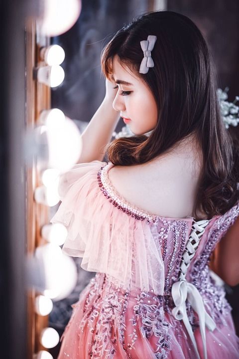 时尚 亚洲人 日本人 中国人 美丽的 女士 女孩 年轻 裙子