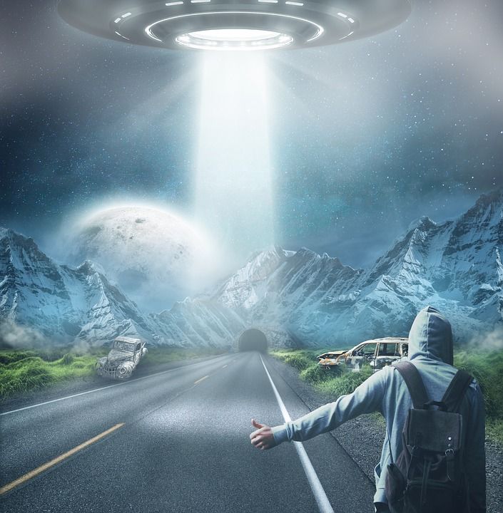 不明飞行物 外星人 Alie 未来派 科学 小说 可怕的 路 云