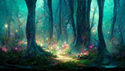 魔法森林 森林 绘画 高清壁纸 幻想 行星 魔法 艺术 景观