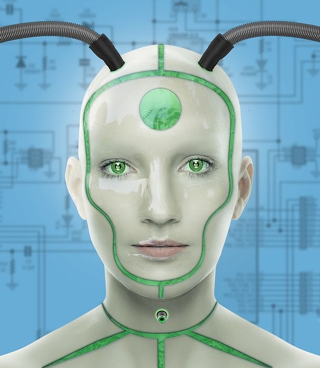 义 女士 未来派 网络 技术 人造的 科幻 虚拟的 机器人