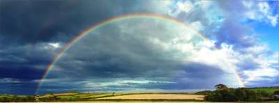 彩虹 美丽的 德文郡 自然 太阳 日落 天空 雨 云