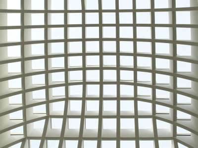 抽象 天花板 几何学 内部的 白色的 设计 结构 3D 室内