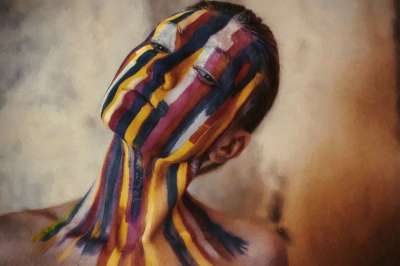 绘画 女人 油漆 明亮地 年轻女子 画画