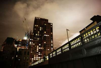 施工现场 城市的 城市 镇 建筑物 夜晚 起重机 建造 结构