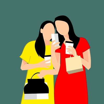 女性 购物 友谊 咖啡 喝 购物商城 娱乐 白种人 生活 沟通