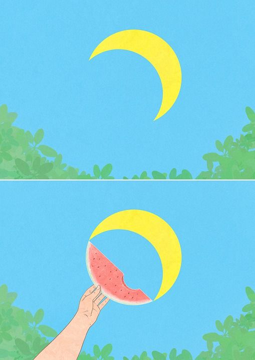 卡通片 画画 漫画 插画师 创造力 想象力 情绪 覆盖 月亮