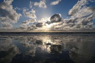 太阳 海滩 圣彼得奥尔丁 波罗的海 海 浪漫 黄昏 夏天 逆光