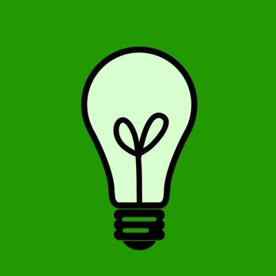 想法 绿色 理念概念 象征 创意 有天赋的人 电灯泡 图标